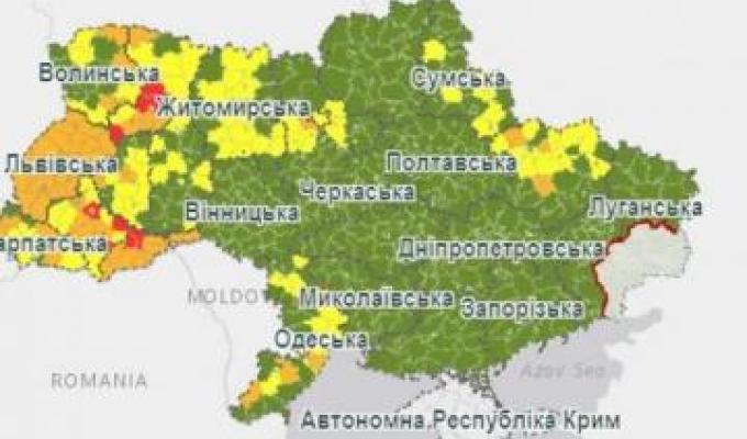 Ознаки для визначення регіону зі значним поширенням COVID-19