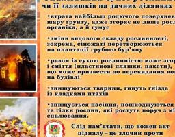 НЕ  ДОПУСТИТИ ПОЖЕЖІ СУХОЇ ТРАВИ
