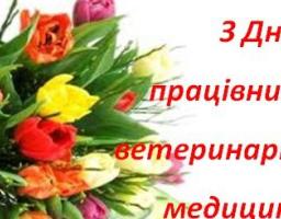 Привітання працівників ветеринарної медицини